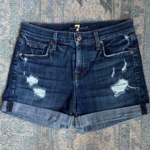 7 for All Mankind Distressed Denim Shorts